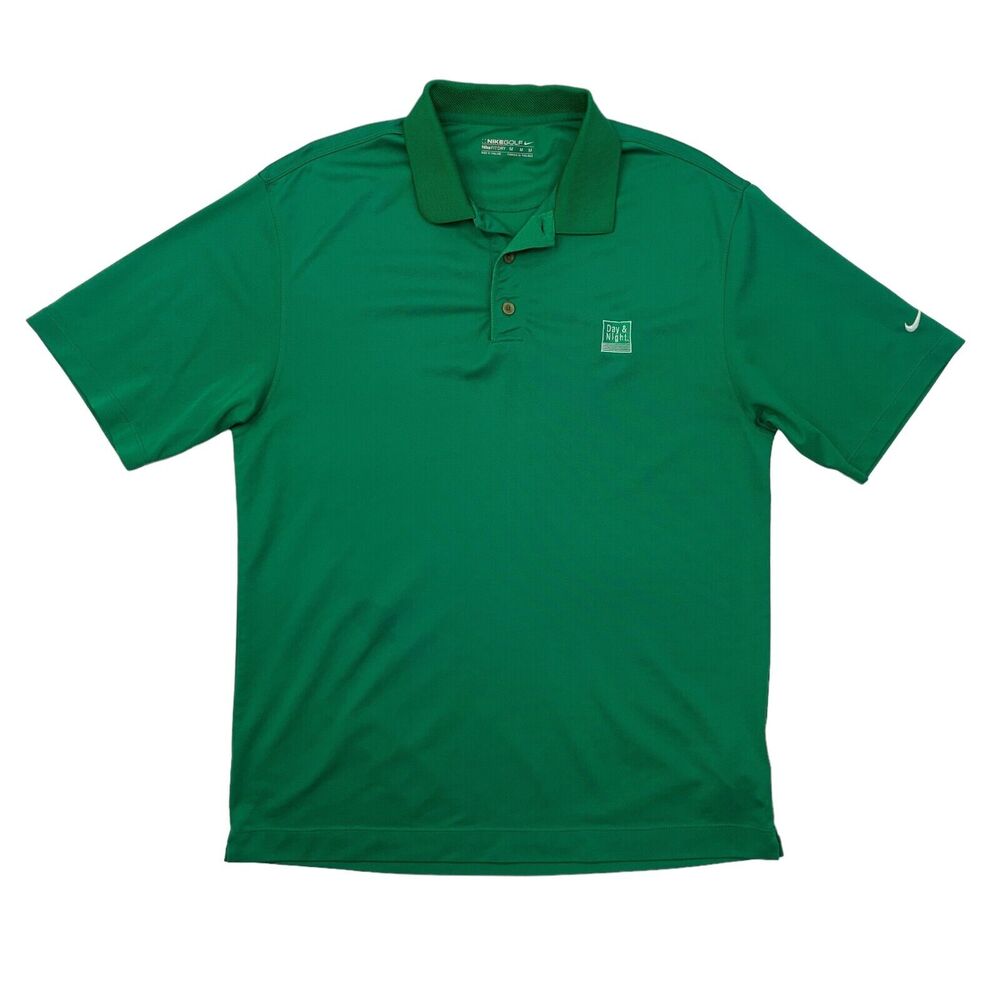 Nike Polo Shirt Mens M Medium Fern Green FIT Dry Performance Golf Collared